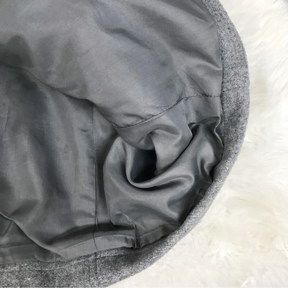 LIZ CLAIBORNE Gray Wool Cashmere Peacoat Jacket Size XL Double Breasted‎ Winter